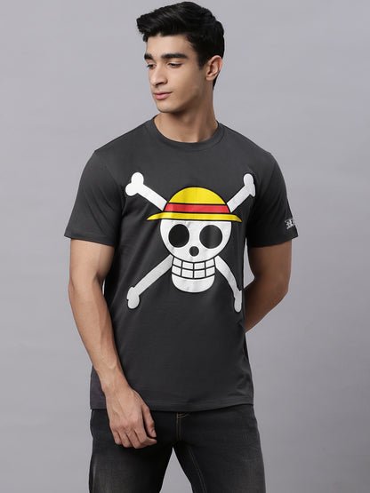 One Piece Grey Tshirt For Men