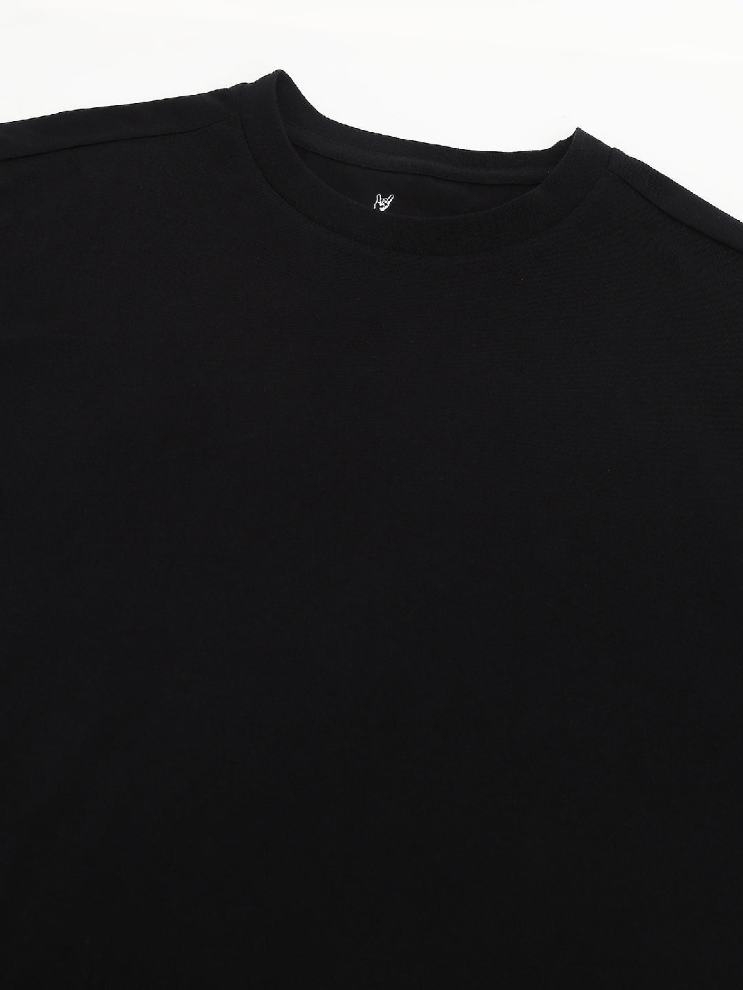 Solid Black Oversized Tshirt For Men