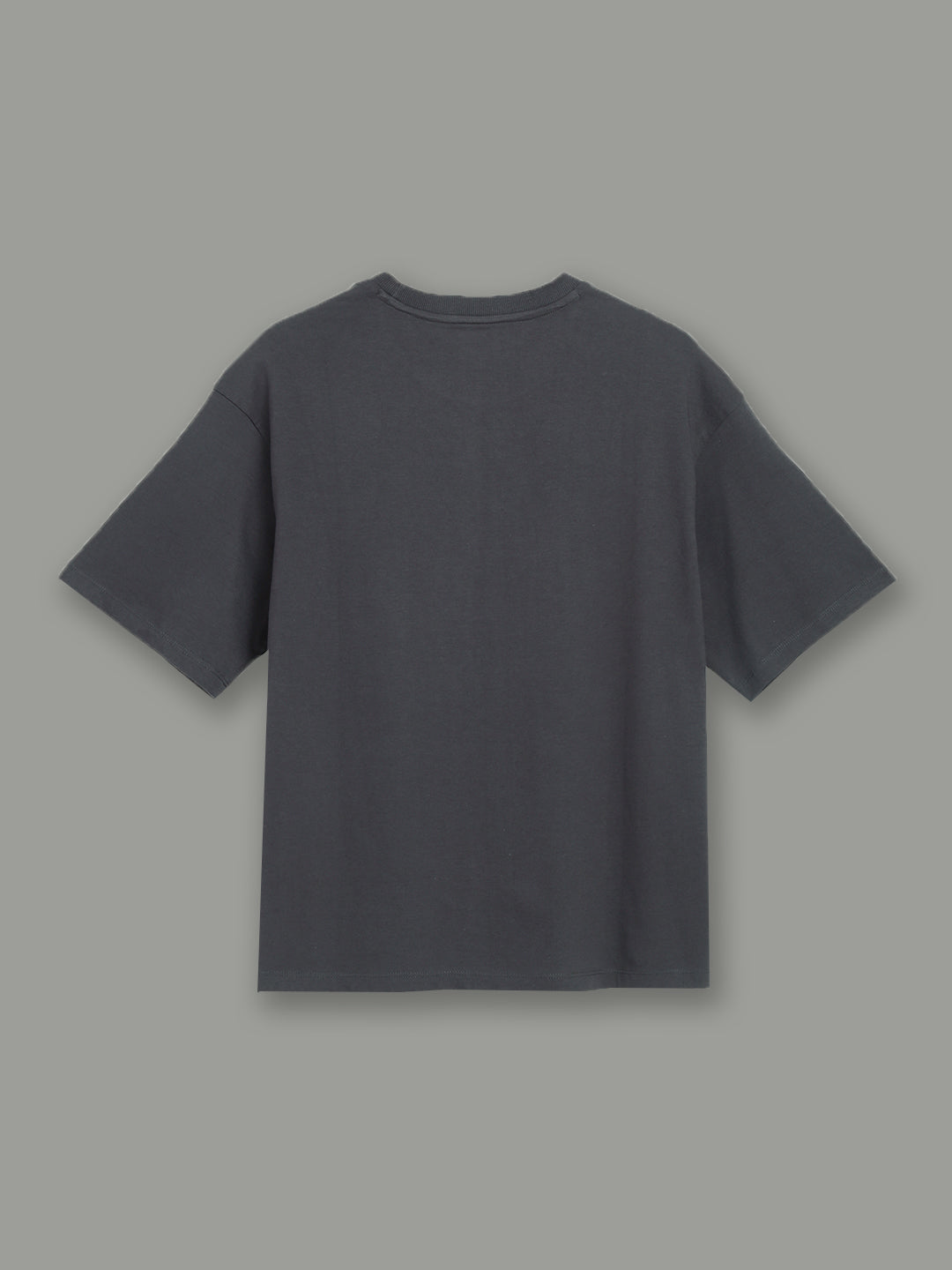 Solid Grey Oversized Tshirt For Men