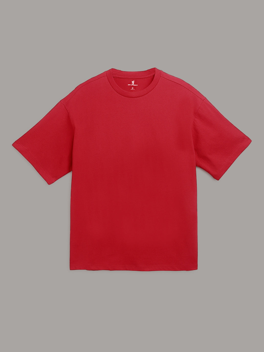 Solid Red Oversized Tshirt For Men