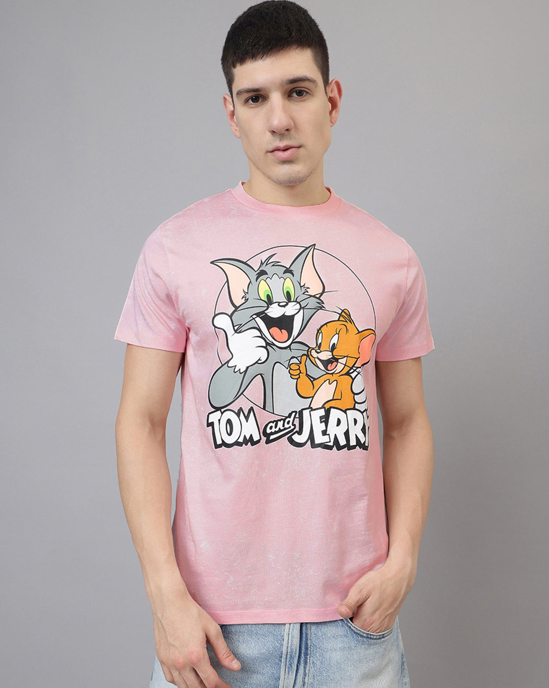 Tom & Jerry Printed Regular Fit Tshirt For Men