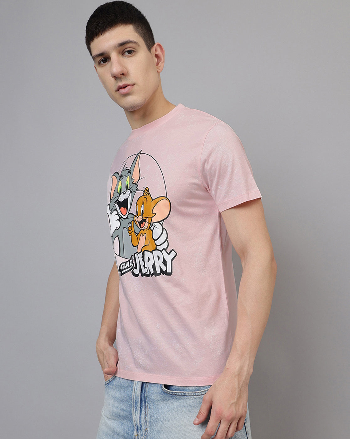 Tom & Jerry Printed Regular Fit Tshirt For Men