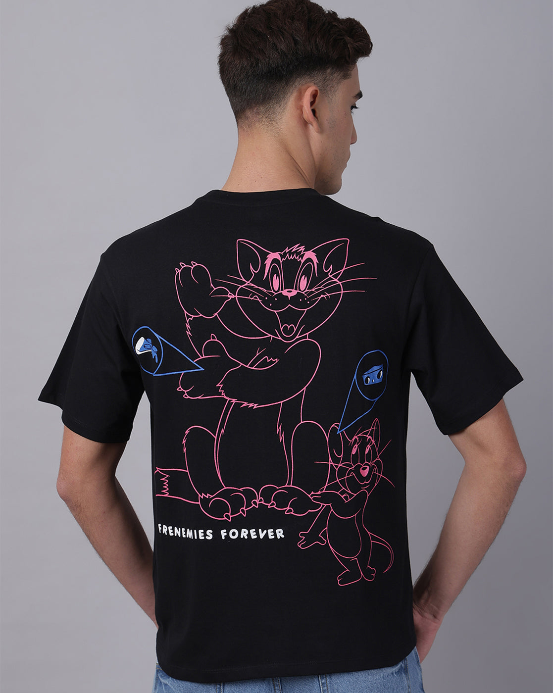 Tom & Jerry Printed Oversized Tshirt For Men