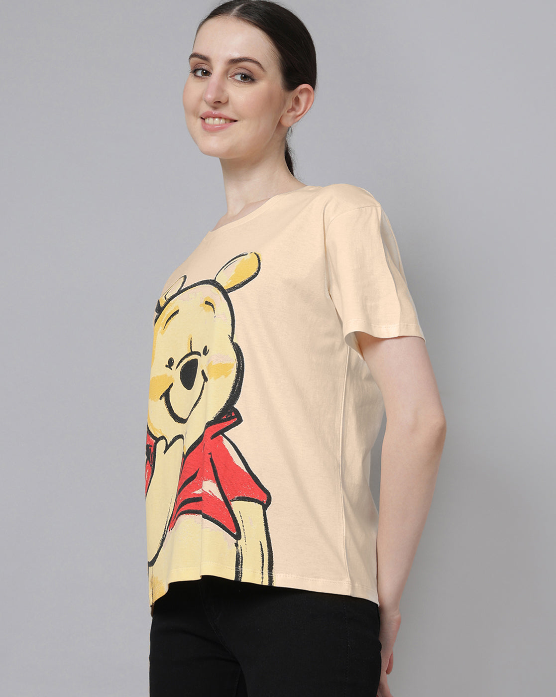 Winnie The Pooh Printed Oversized Fit Tshirt For Women