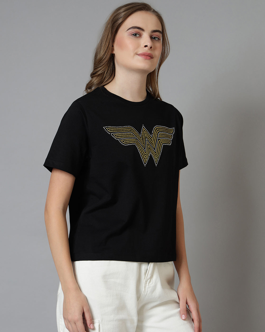 Wonder Woman Printed Regular Fit Tshirt For Women